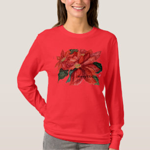 T-shirt Chemise de Noël de poinsettia