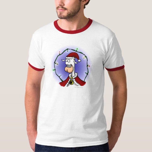 T-shirt Chemise de Noël de vacher (Devant)