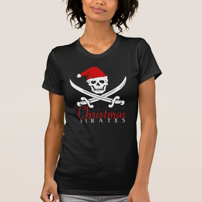 T-shirt Chemise de Noël des Cool pirates pour les filles (Devant)