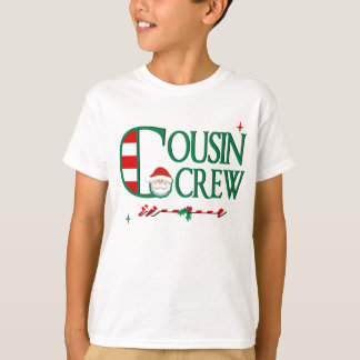 T-shirt Chemise de Noël des enfants Cousin Crew Père Noël