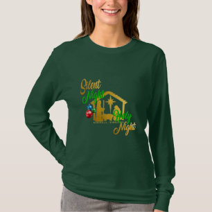 T-shirt Chemise de Noël des femmes saintes de nuit de nuit