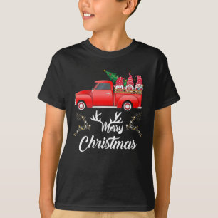 T-shirt Chemise de Noël Gnomes de Camion Rouge - Joyeux No