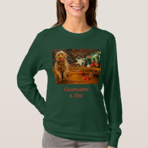 Chemise de Noël manches longues femmes doré endood
