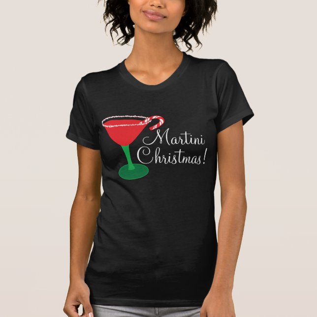 T-shirt Chemise de Noël Martini Femmes (Devant)