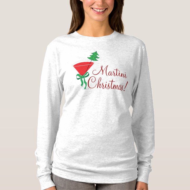T-shirt Chemise de Noël Martini Femmes (Devant)
