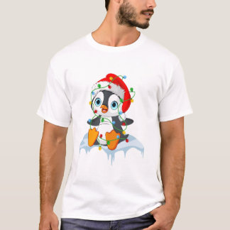 T-shirt Chemise de Noël pingouin pyjama moche