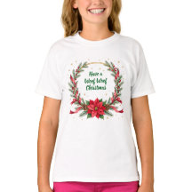 Chemise de Noël Woof Woof - Texte personnalisable 