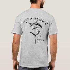 T-shirt Chemise de nom de bateau de Marlin