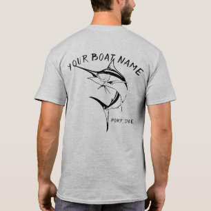 T-shirt Chemise de nom de bateau de Marlin