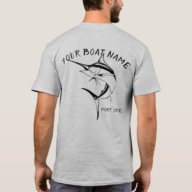 T-shirt Chemise de nom de bateau de Marlin (Dos)