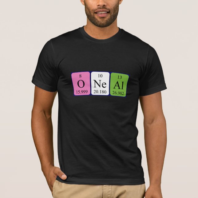 T-shirt Chemise de nom de la table périodique de l'oeil (Devant)