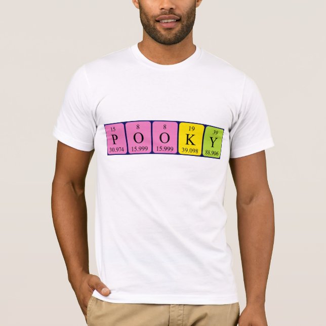 T-shirt Chemise de nom de la table périodique de pooky (Devant)