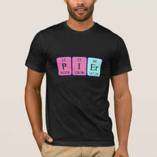 T-shirt Chemise de nom de la table périodique du quai
