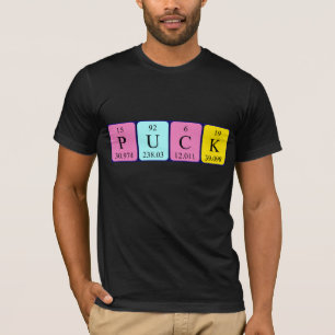 T-shirt Chemise de nom de table périodique