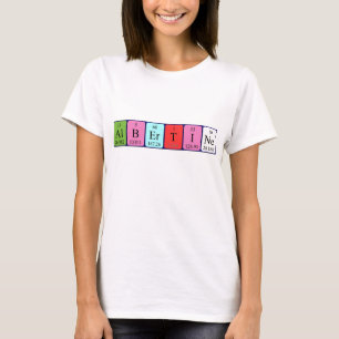 T-shirt Chemise de nom de table périodique Albertine