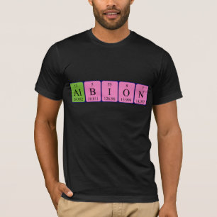 T-shirt Chemise de nom de table périodique Albion