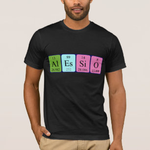 T-shirt Chemise de nom de table périodique Alessio