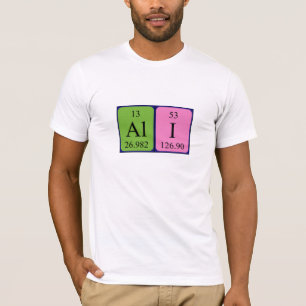 T-shirt Chemise de nom de table périodique Ali