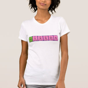 T-shirt Chemise de nom de table périodique Alisson