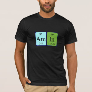 T-shirt Chemise de nom de table périodique Amin