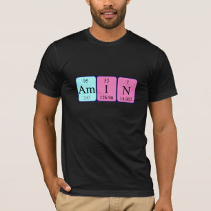 T-shirt Chemise de nom de table périodique Amin