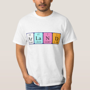 T-shirt Chemise de nom de table périodique Arland