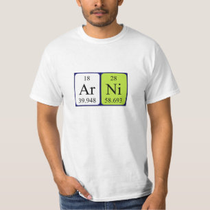 T-shirt Chemise de nom de table périodique Arni