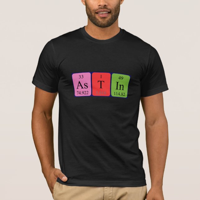 T-shirt Chemise de nom de table périodique Astin (Devant)