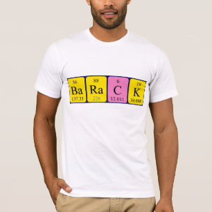 T-shirt Chemise de nom de table périodique Barack