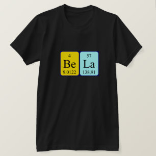 T-shirt Chemise de nom de table périodique Bela