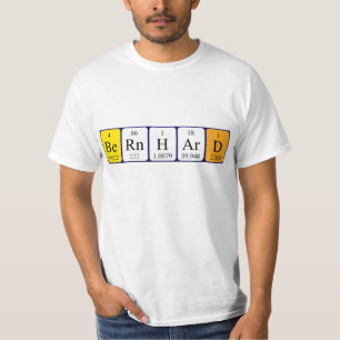 T-shirt Chemise de nom de table périodique Bernhard