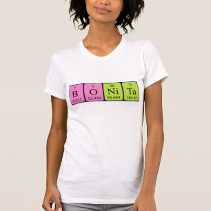 T-shirt Chemise de nom de table périodique Bonita