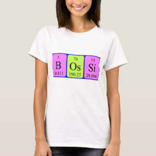 T-shirt Chemise de nom de table périodique Bossi