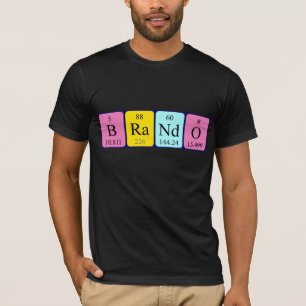 T-shirt Chemise de nom de table périodique Brando