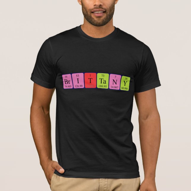 T-shirt Chemise de nom de table périodique bretonne (Devant)