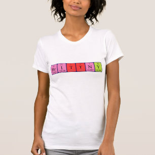 T-shirt Chemise de nom de table périodique Brittny