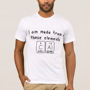 T-shirt Chemise de nom de table périodique Cal