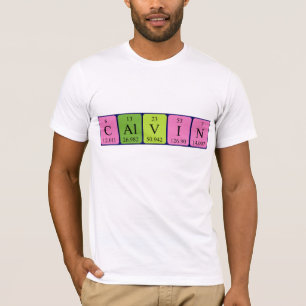 T-shirt Chemise de nom de table périodique Calvin
