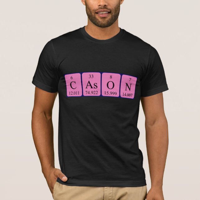 T-shirt Chemise de nom de table périodique Cason (Devant)
