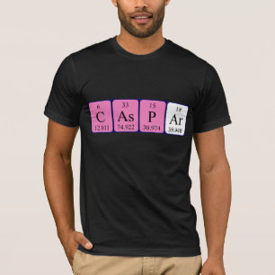 T-shirt Chemise de nom de table périodique Caspar