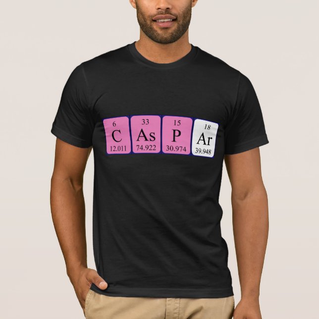 T-shirt Chemise de nom de table périodique Caspar (Devant)