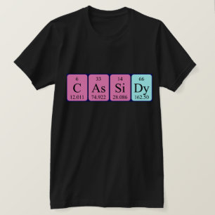 T-shirt Chemise de nom de table périodique Cassidy