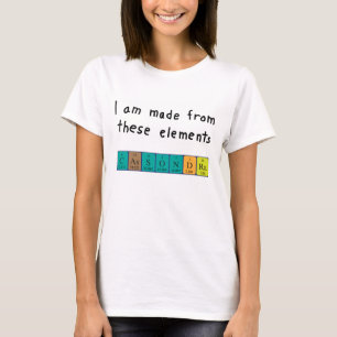T-shirt Chemise de nom de table périodique Cassondra