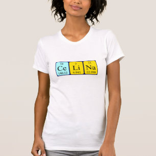T-shirt Chemise de nom de table périodique Celina