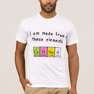 T-shirt Chemise de nom de table périodique Connah