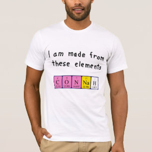 T-shirt Chemise de nom de table périodique Connah
