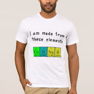 T-shirt Chemise de nom de table périodique Connah
