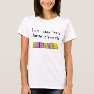 T-shirt Chemise de nom de table périodique Constantina