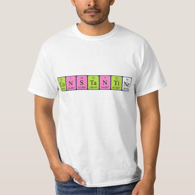 T-shirt Chemise de nom de table périodique Constantine (Devant)