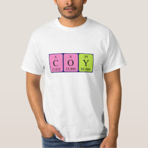 T-shirt Chemise de nom de table périodique Coy